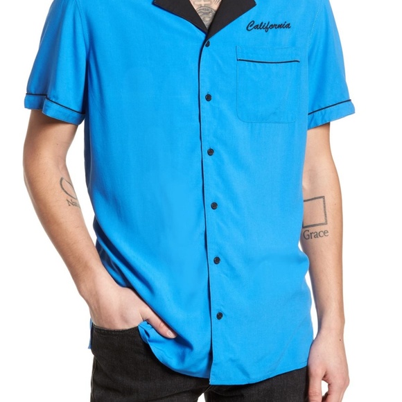 The Rail Other - The Rails Mens Bowling Shirt Size Large New